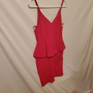 Dark pink dress.  With silver back zipper